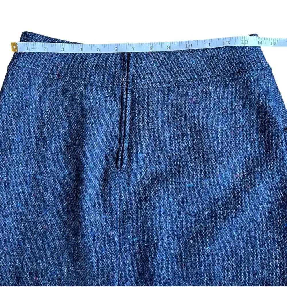 Express vintage wool blend Tweed miniskirt with front pockets size 4 Y2K